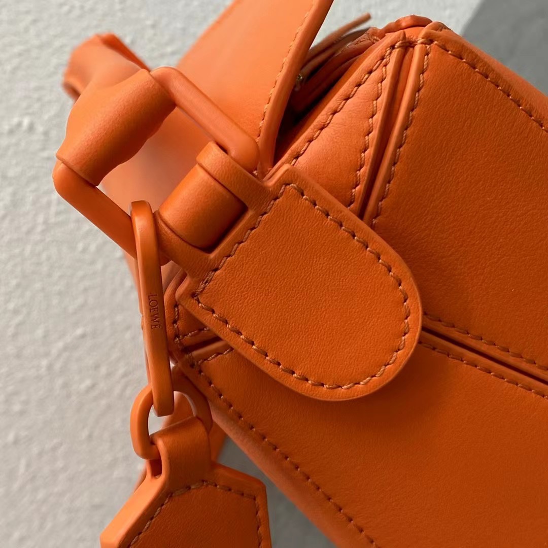 Loewe Small Puzzle Bag in Classic Calfskin Orange